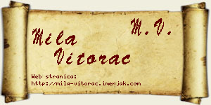 Mila Vitorac vizit kartica